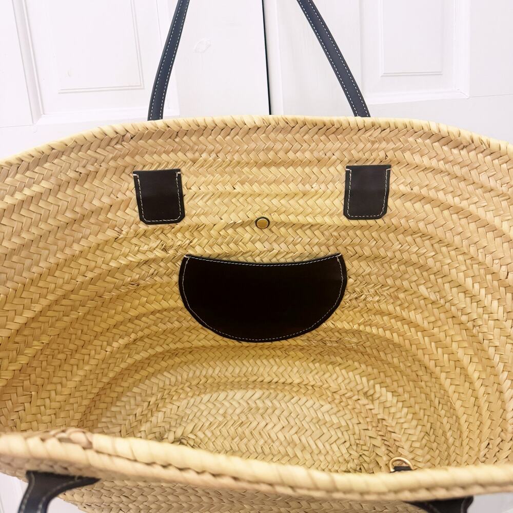 Tory Burch Ella Straw Floral Basket Tote Bag - Picture 13 of 14